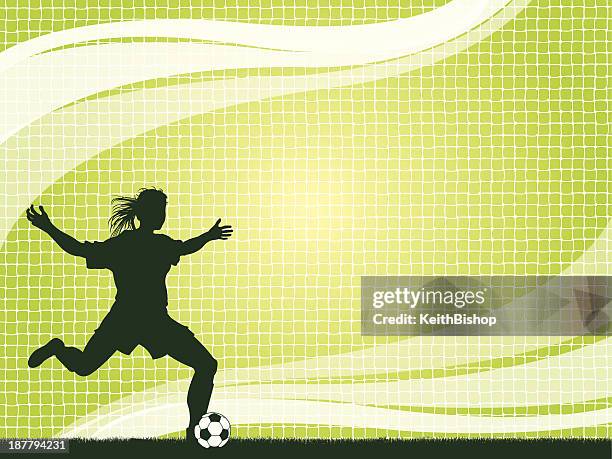 soccer player net background - girls - girls playing soccer stock illustrations