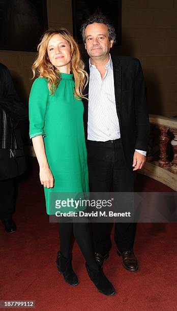 Lara Cazalet and Mark Hix attends an after party celebrating the press night performance of 'Perfect Nonsense' at the The Royal Horseguards on...
