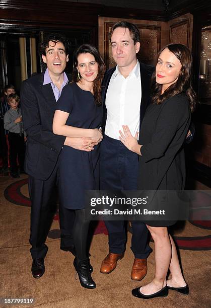 Stephen Mangan, Louise Delamare, Matthew Macfadyen and Keely Hawes attends an after party celebrating the press night performance of 'Perfect...