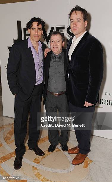 Stephen Mangan, Mark Hadfield and Matthew Macfadyen attends an after party celebrating the press night performance of 'Perfect Nonsense' at the The...