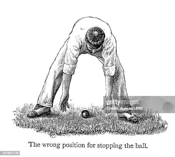 cricket - fielder - slip fielder stock illustrations