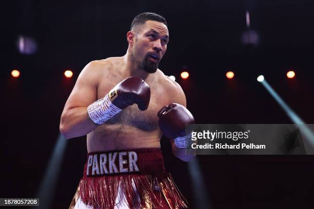 Joseph Parker looks on during the WBC International & WBO Intercontinental Heavyweight title fight between Deontay Wilder and Joseph Parker during...