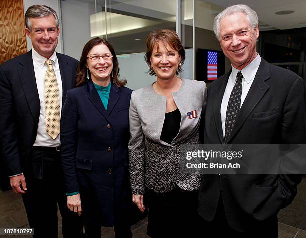 Richard Weeks, Candace Weeks, author Diane Francis, and John Beck appear at the Merger Of The Century By Diane Francis Book Release Party on November...