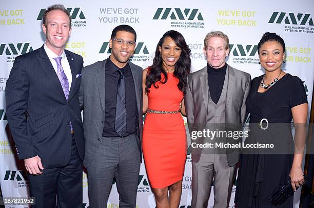 Jamie Horowitz, Michael Smith, Cari Champion, Skip Bayless and Jemele Hill attend IAVA 7th Annual Heroes Gala at Cipriani 42nd Street on November 12,...