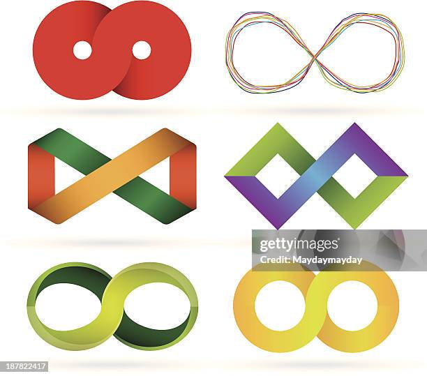 infinity-symbol set - infinity sign stock-grafiken, -clipart, -cartoons und -symbole