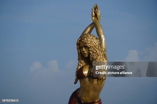 December 2023, Colombia, Barranquilla: A sculpture has been unveiled in her native city of Barranquilla in honor of Colombian pop singer Shakira. It...