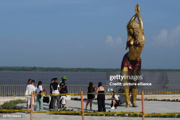 December 2023, Colombia, Barranquilla: A sculpture has been unveiled in her native city of Barranquilla in honor of Colombian pop singer Shakira. It...