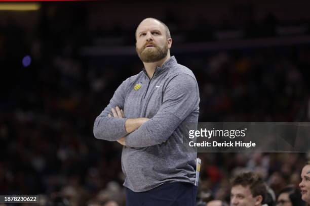 Head Coach Taylor Jenkins of the Memphis Grizzlies looks on during the game against the New Orleans Pelicans on December 26, 2023 at the Smoothie...