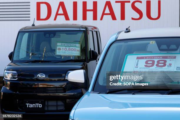 Daihatsu Motors logo is seen at its showroom in Tokyo. Daihatsu Motor Co. Is facing a serious scandal due to misconduct in the automotive...