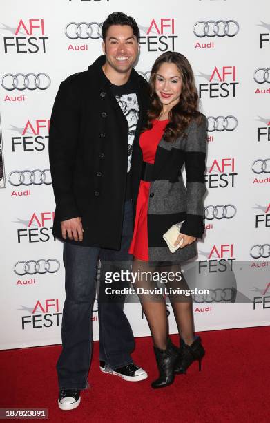 Singer Ace Young and wife singer Diana DeGarmo attend the AFI FEST 2013 presented by Audi premiere of "Lone Survivor" at the TCL Chinese Theatre on...