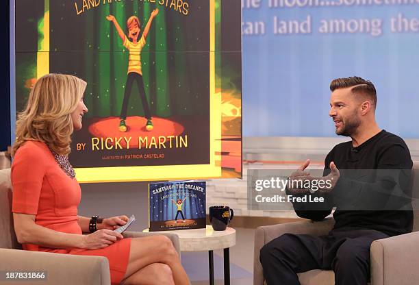 Ricky Martin is a guest on "Good Morning America," 11/12/13, airing on the Walt Disney Television via Getty Images Television Network. LARA SPENCER,...