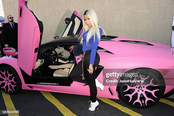 Nicki Minaj attends the launch of the Nicki Minaj Collection at KMart on October 15, 2013 in Los Angeles, California.