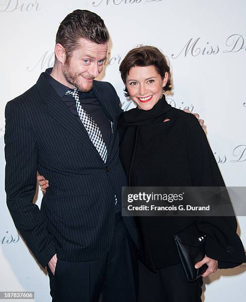 Emma de Caunes and husband Jamie Hewlett attend the 'Esprit Dior, Miss Dior' Exhibition Opening at Grand Palais on November 12, 2013 in Paris, France.