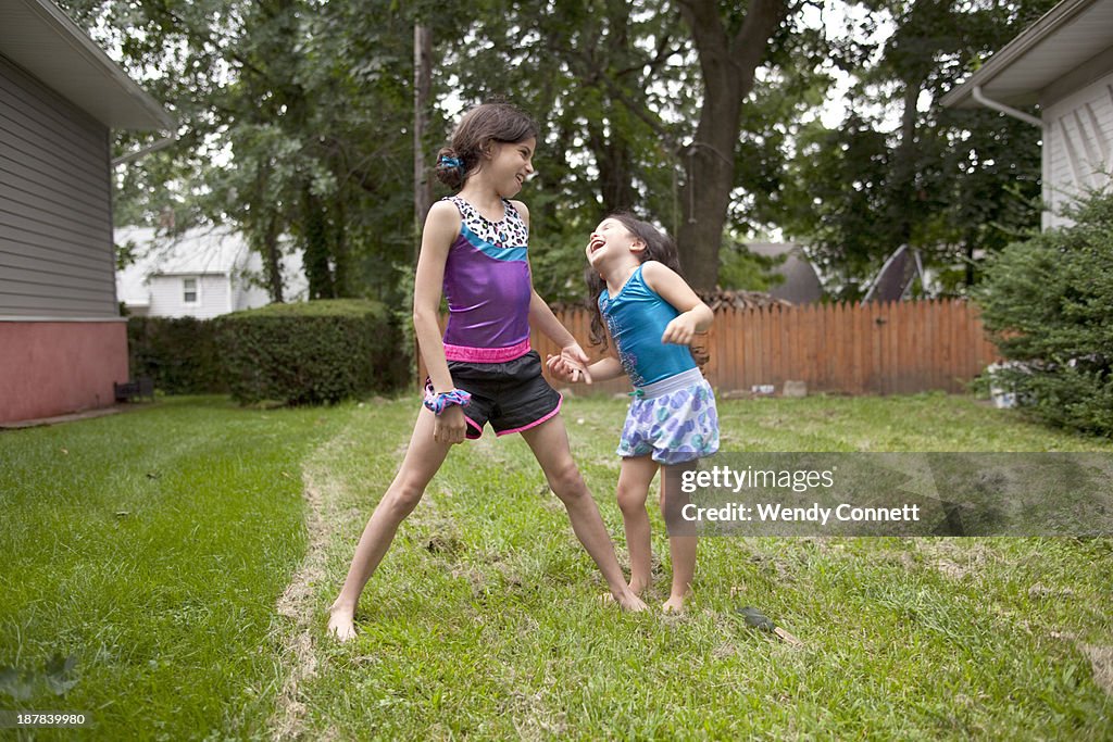 Big Sister Playing with Little Sister