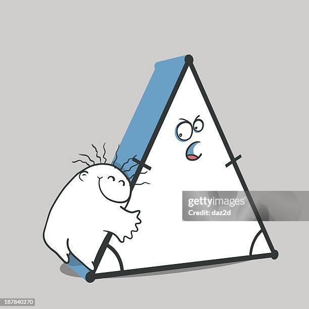 isosceles triangle lover - middle school math stock illustrations