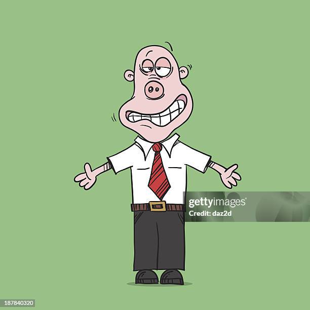 man pig - squinting stock illustrations