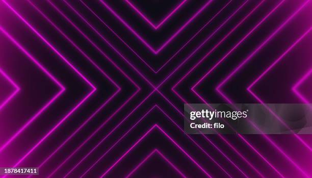 ilustrações de stock, clip art, desenhos animados e ícones de magenta pink glow line arrow direction motion movement focus background - background video game