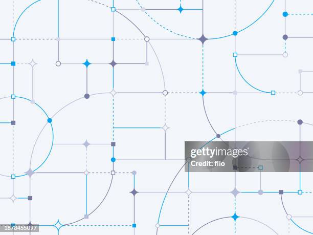 illustrations, cliparts, dessins animés et icônes de tendances technologiques planification futuriste rédaction de plan arrière-plan abstrait - compas de construction géométrique