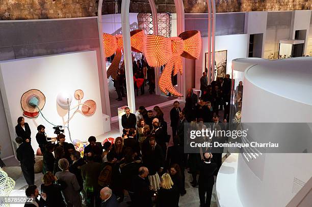 General view of 'Esprit Dior, Miss Dior' Exhibition Opening in Galerie Courbe at Grand Palais on November 12, 2013 in Paris, France.