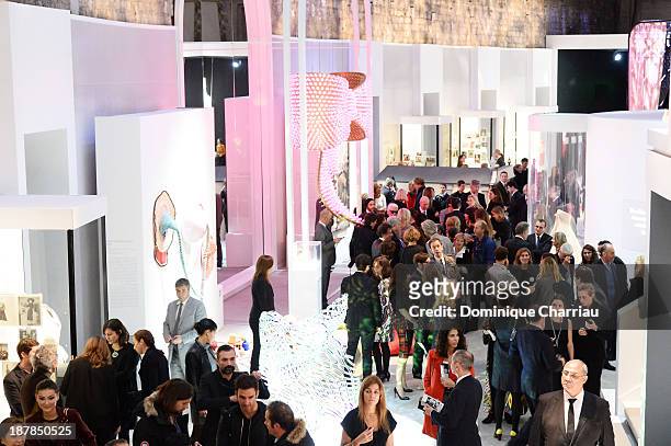General view of 'Esprit Dior, Miss Dior' Exhibition Opening in Galerie Courbe at Grand Palais on November 12, 2013 in Paris, France.