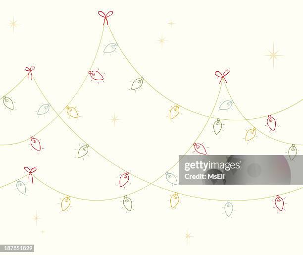 christmas lights - fairy lights stock illustrations