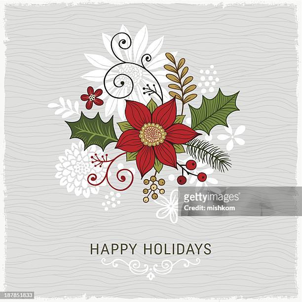 stockillustraties, clipart, cartoons en iconen met card design wishing a happy holidays - kerstster