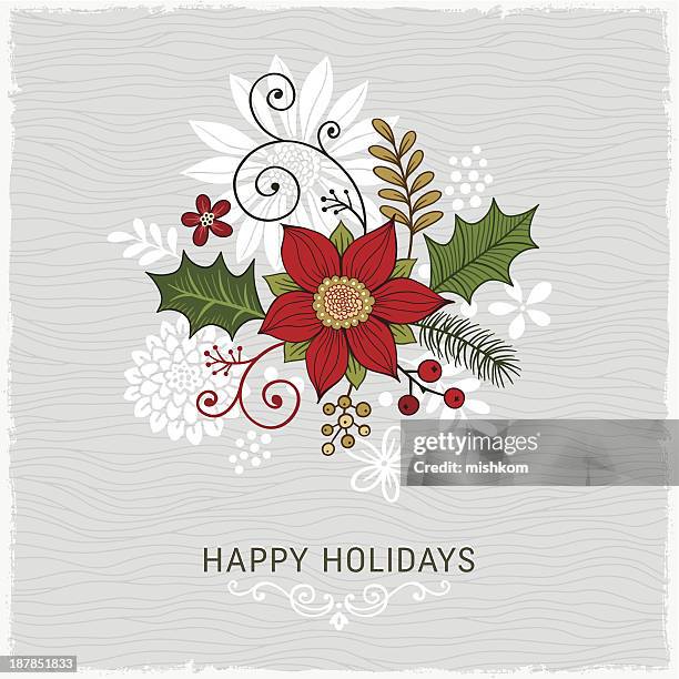 card design wishing a happy holidays - christmas stars stock illustrations