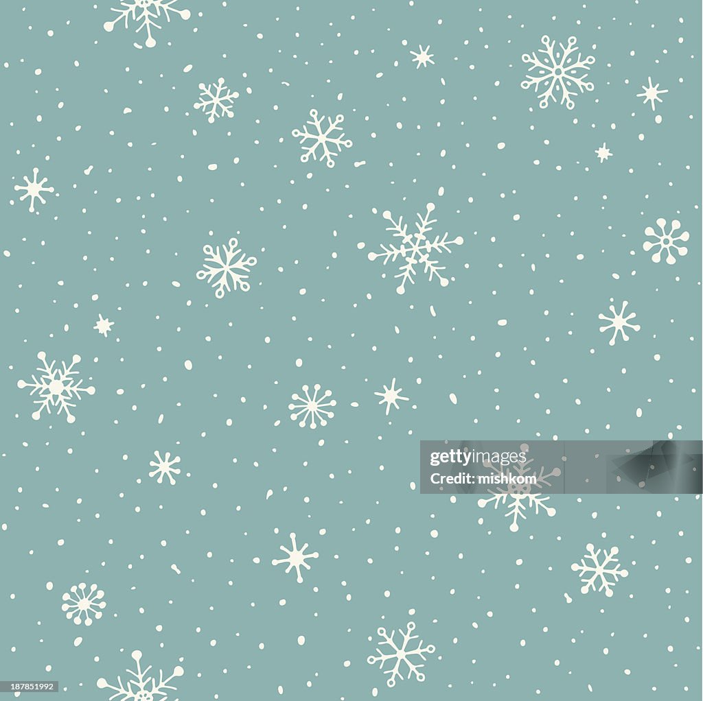 Sem costura padrão de Floco de Neve