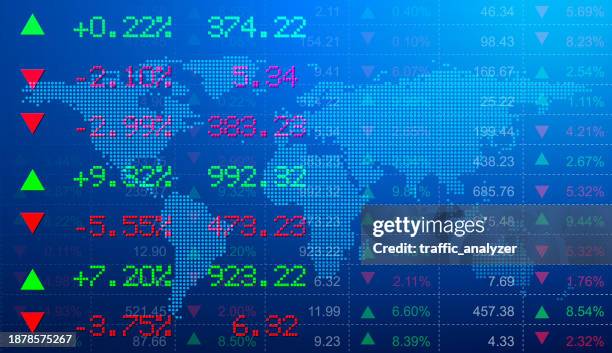finance background - world map - mexico stock exchange stock illustrations