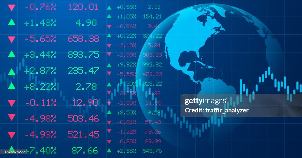 Finance background - world map