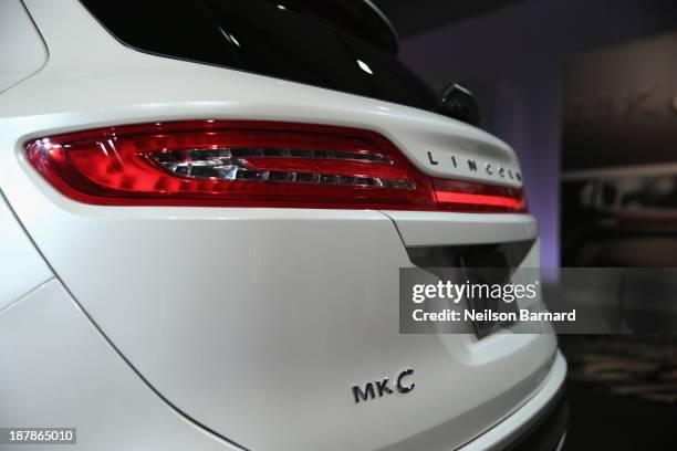 Rear detail view of the all-new 2015 Lincoln MKC. Small Premium Utility Vehicle, on November 13, 2013 in New York City.