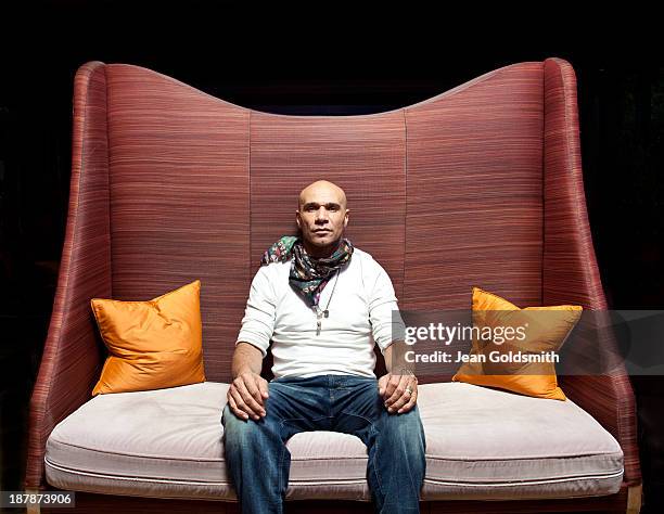 Musician,dj,visual artist and actor Goldie is photographed for the Financial Times on October 10, 2013 in London, England.