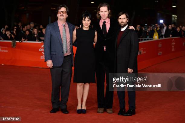 Director Roman Coppola with actress Giada Colagrande,director Wes Anderson and actor Jason Schwartzman attend the Wes Anderson And Roman Coppola On...