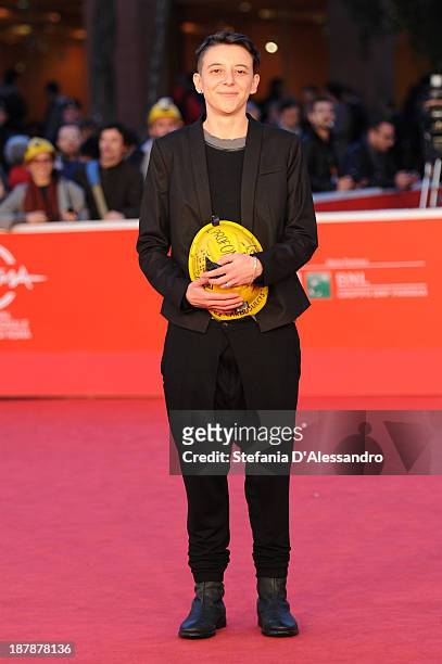 Director Valentina Pedicini attends 'Dal Profondo' Premiere during The 8th Rome Film Festival at the Auditorium Parco Della Musica on November 13,...