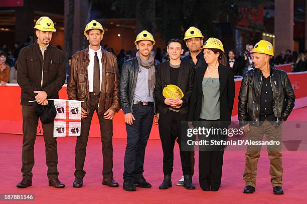 Director Valentina Pedicini and guests attend 'Dal Profondo' Premiere during The 8th Rome Film Festival at the Auditorium Parco Della Musica on...