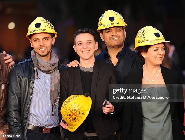 Director Valentina Pedicini and guests attend 'Dal Profondo' Premiere during The 8th Rome Film Festival at the Auditorium Parco Della Musica on...