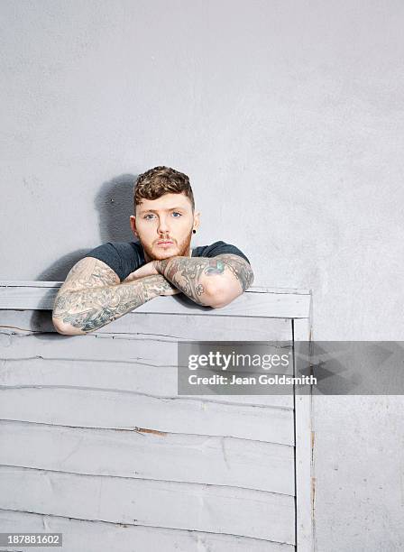 Singer James Arthur is photographed for the Independent on September 10, 2013 in London, England.