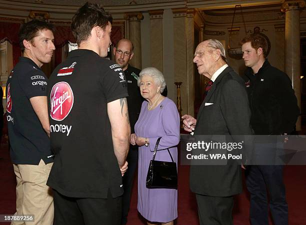 Ed Parker , co-Founder of Walking with the Wounded and team mentor of Team USA, introduces Queen Elizabeth II, Prince Philip, Duke of Edinburgh and...