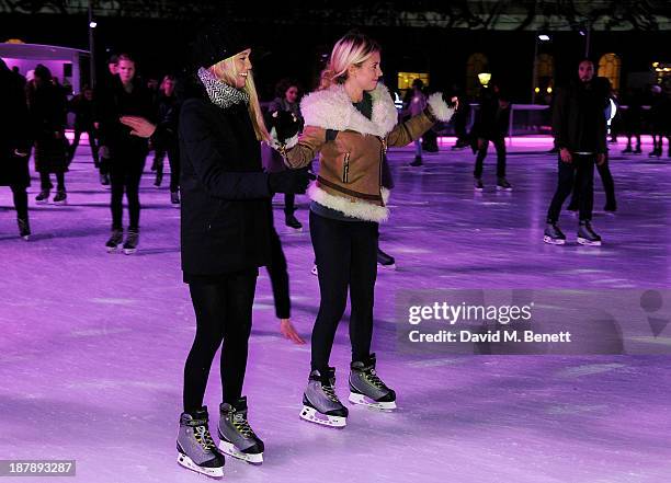 Florence Brudenell-Bruce and Marissa Montgomery attend the VIP launch of 'Coach Presents Skate' at Somerset House on November 13, 2013 in London,...