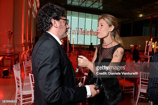 Sergio Castellitto and Ludovica Andreoni attend the Gala Telethon 2013 Roma during The 8th Rome Film Festival on November 13, 2013 in Rome, Italy.