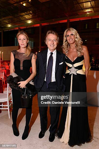 Tiziana Rocca, Luca Cordero di Montezemolo and his wife Ludovica Andreoni attend the Gala Telethon 2013 Roma during The 8th Rome Film Festival on...