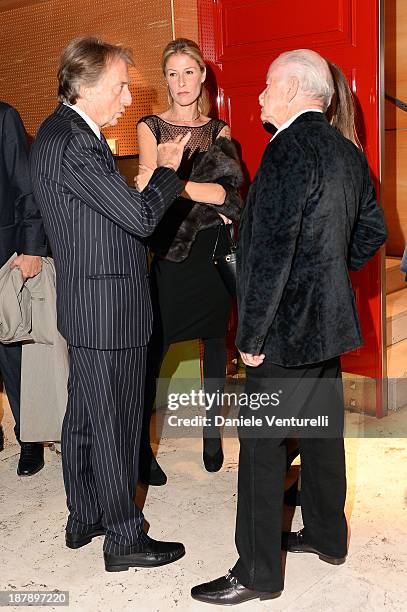 Ludovica Andreoni, Gino Paoli and Luca Cordero di Montezemolo attend the Gala Telethon 2013 Roma during The 8th Rome Film Festival on November 13,...