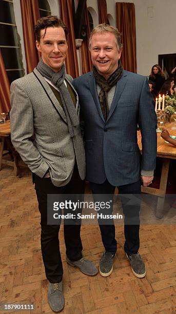 Benedict Cumberbatch and Nick Jones at the Soho House and Grey Goose party to celebrate the CineCity film festival on November 13, 2013 in Brighton,...