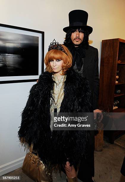 Linda Ramone and J.D. King attend the Beth Yorn Photography Show at Roseark on November 7, 2013 in West Hollywood, California.