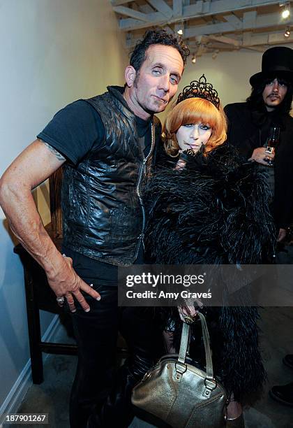 Richard Stark and Linda Ramone attend the Beth Yorn Photography Show at Roseark on November 7, 2013 in West Hollywood, California.