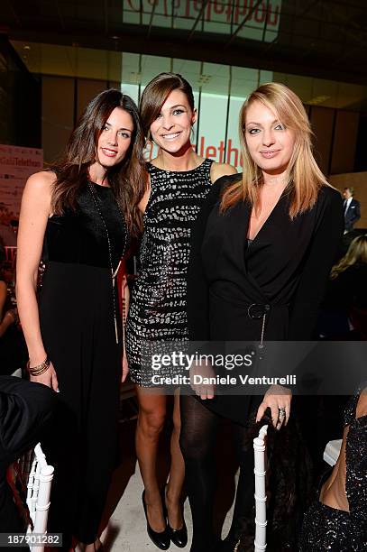 Daniela Ferolla, Cristina Chiabotto and Manila Nazzaro attend the Gala Telethon 2013 Roma during The 8th Rome Film Festival on November 13, 2013 in...