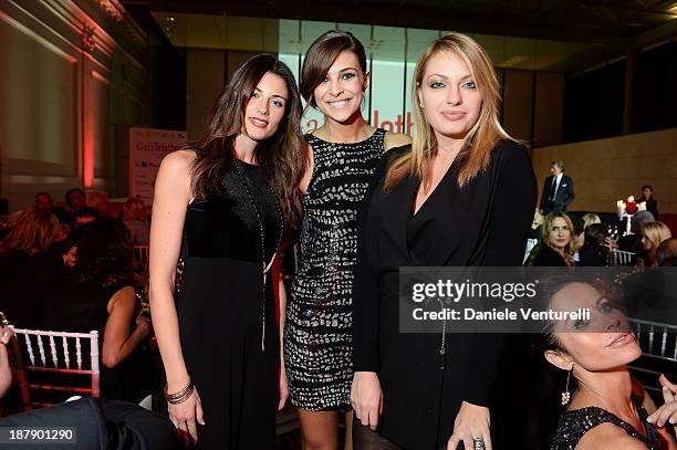 Daniela Ferolla, Cristina Chiabotto and Manila Nazzaro attend the Gala Telethon 2013 Roma during The 8th Rome Film Festival on November 13, 2013 in...