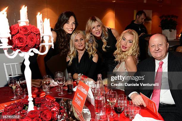 Laura Barriales, Loredana De Nardis, Matilde Brandi, Massimo Boldi and Valeria Marini attend the Gala Telethon 2013 Roma during The 8th Rome Film...