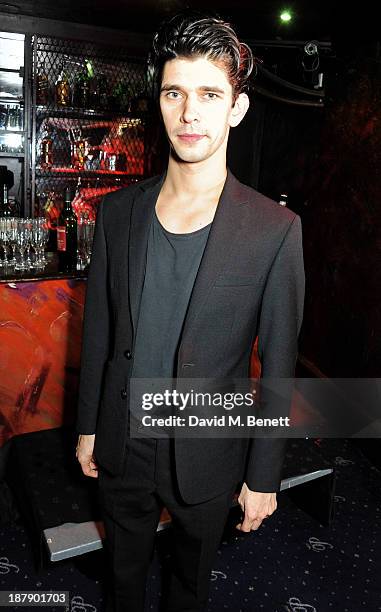 Cast member Ben Whishaw attends an after party celebrating the press night performance of 'Mojo' at Cafe de Paris on November 13, 2013 in London,...