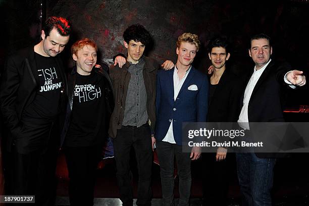 Cast members Daniel Mays, Rupert Grint, Colin Morgan, Tom Rhys Harries, Ben Whishaw and Brendan Coyle attend an after party celebrating the press...